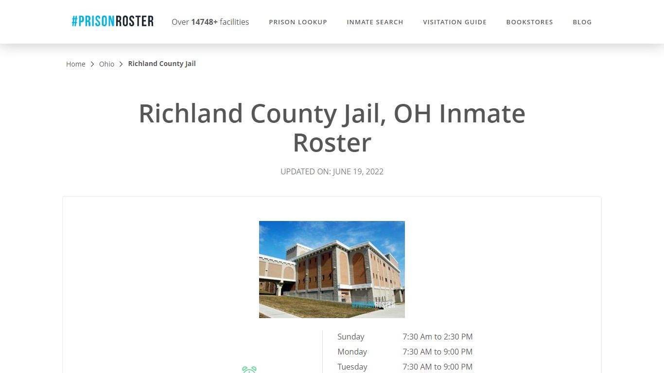Richland County Jail, OH Inmate Roster - Inmate Locator